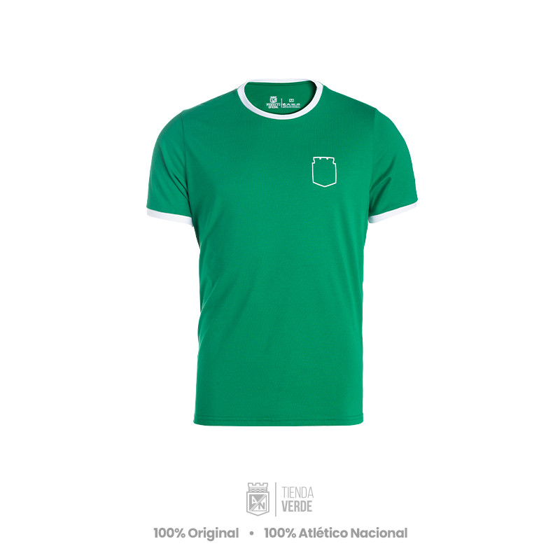 Camiseta verde silueta escudo Moda Atlético Nacional