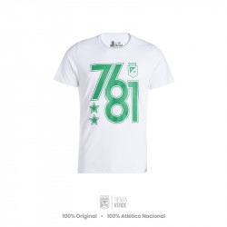 Camiseta blanca 76-81 Moda Atlético Nacional