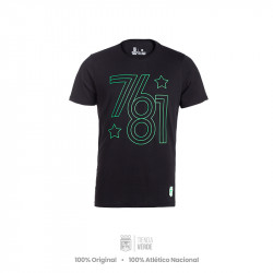 Camiseta negra 76-81 Moda Atlético Nacional