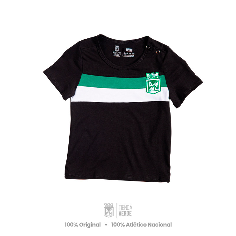 Camiseta Para Bebe Negra Atlético Nacional 2022