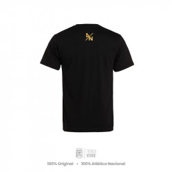Camiseta Silueta Escudo Negra Atlético Nacional 2022