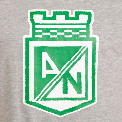 Camiseta Simil Escudo Bordado Gris Atlético Nacional 2022