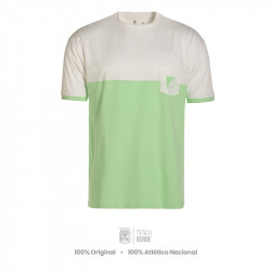 Camiseta Blanco/Verde Claro...