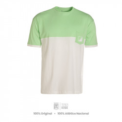 Camiseta Verde Claro/Blanco...