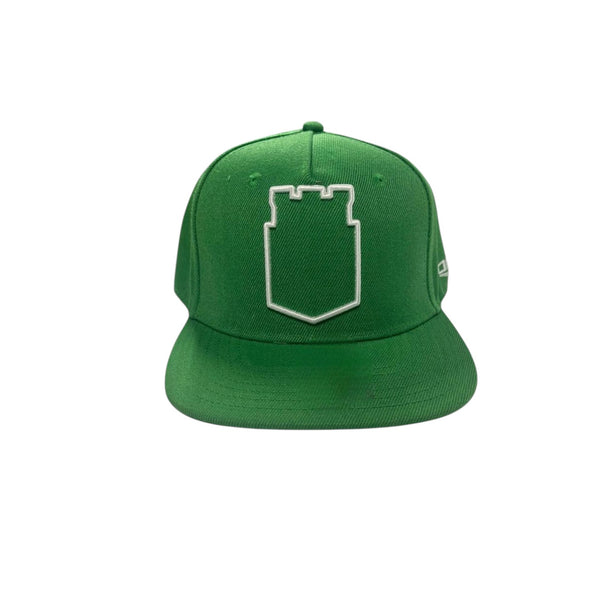 GORRA PLANA VERDE ESCUDO SILUETA