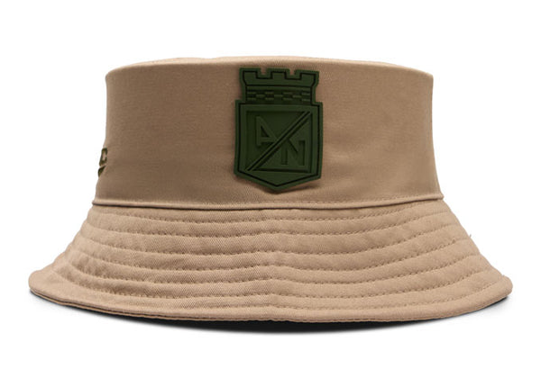 GORRO BUCKET KAKI  ESCUDO MILITAR