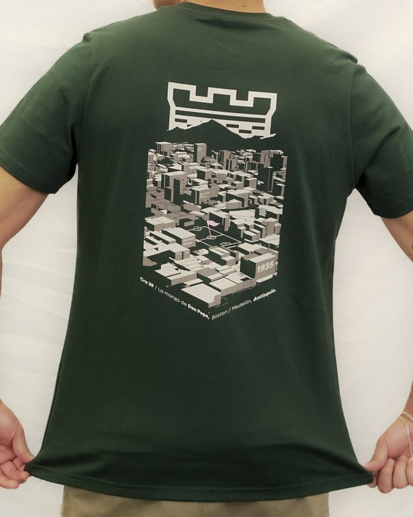 CAMISETA VERDE MAPA ANFC