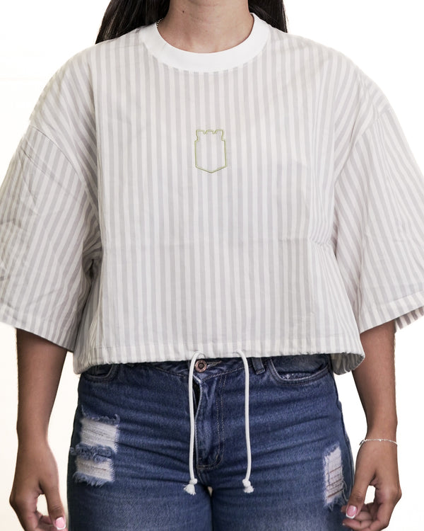 CAMISA BLANCA  RAYAS MUJER  NIKE