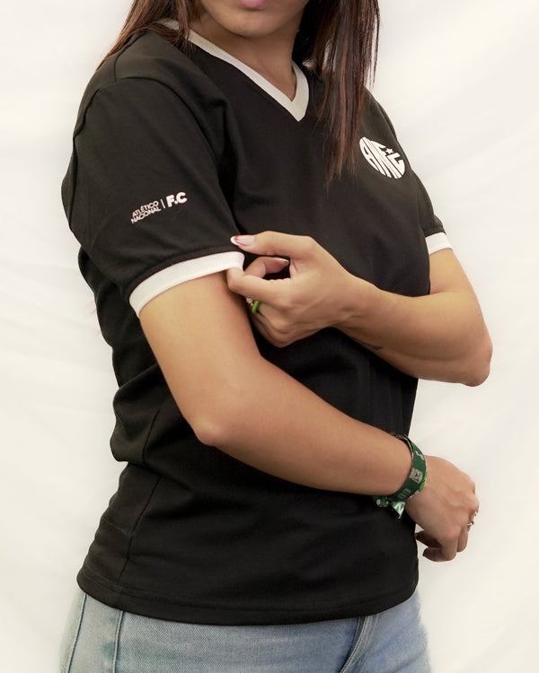 CAMISETA NEGRA ANFC MUJER