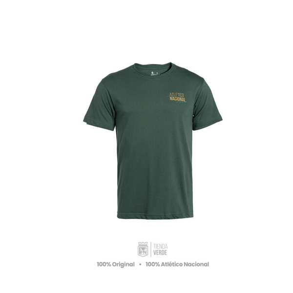 CAMISETA ESCUDO RAYADO VERDE OSCURO