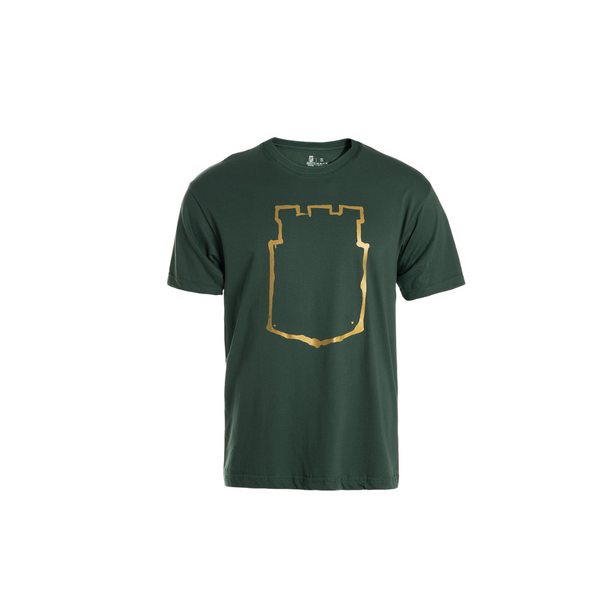 CAMISETA SILUETA ESCUDO VERDE