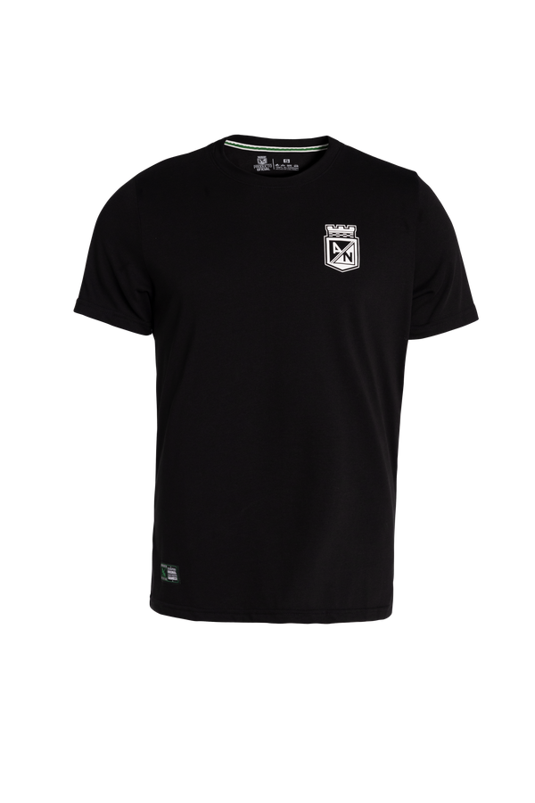 CAMISETA BASICA NEGRA ESCUDO BLANCO