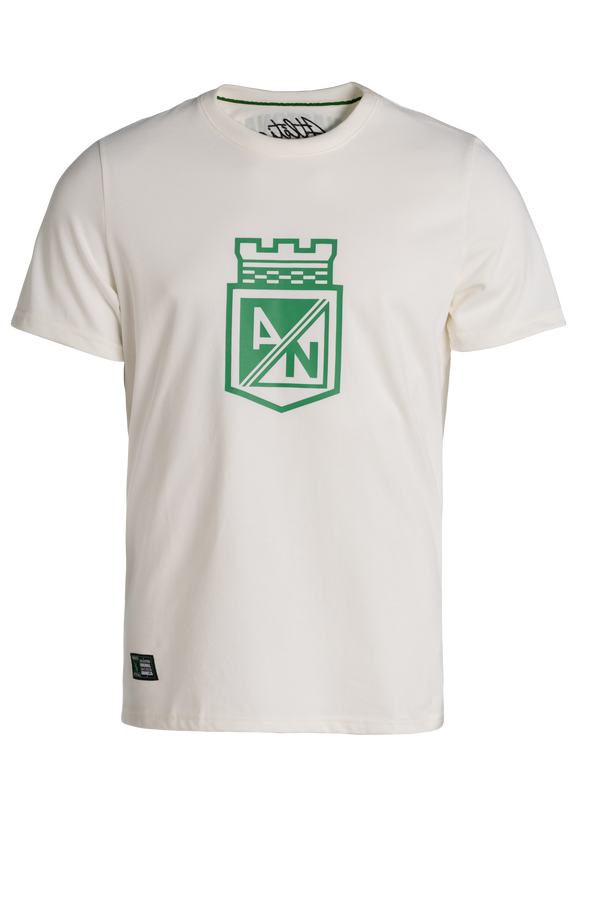 CAMISETA BASICA BLANCA ESCUDO VERDE