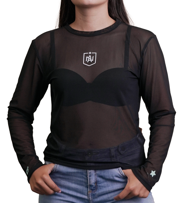 BUZO NEGRO MALLA FRENTE AN LPC