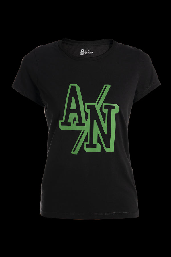 Camiseta Dama Negra A/N Verde