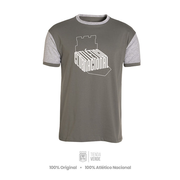 Camiseta Gris Osc Atl Nacional 3D