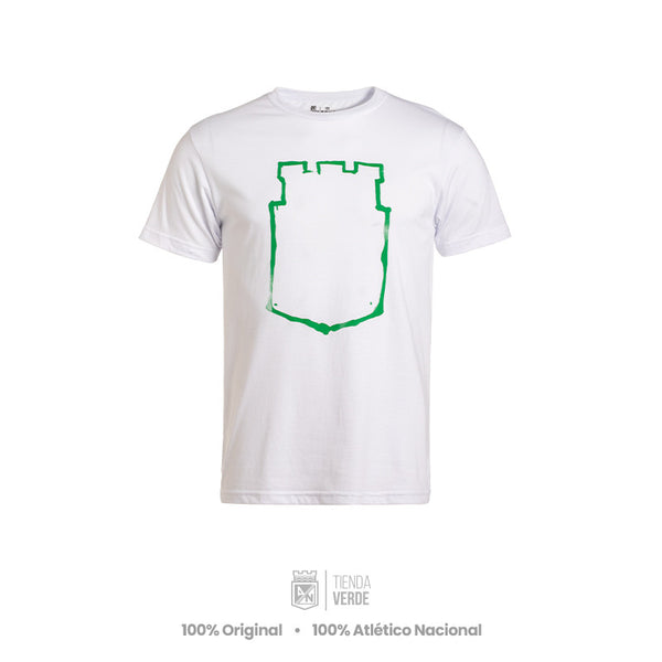 Camiseta Silueta Escudo Blanca