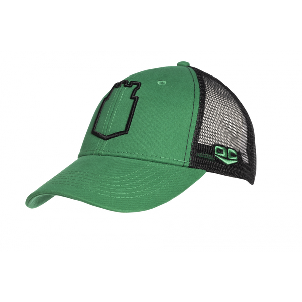 Gorra Verde Malla Negra Escudo Silueta